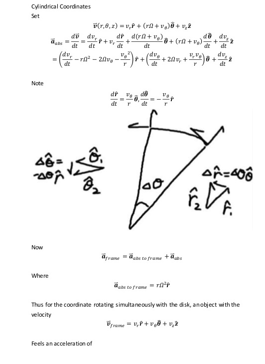 Derivation of Coriolis Effect 1