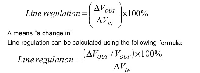 line voltage regulator formula