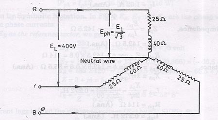 Line voltage calculation example