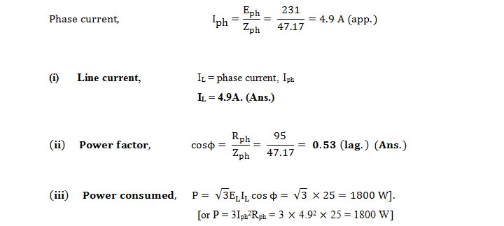 line current calculation formula