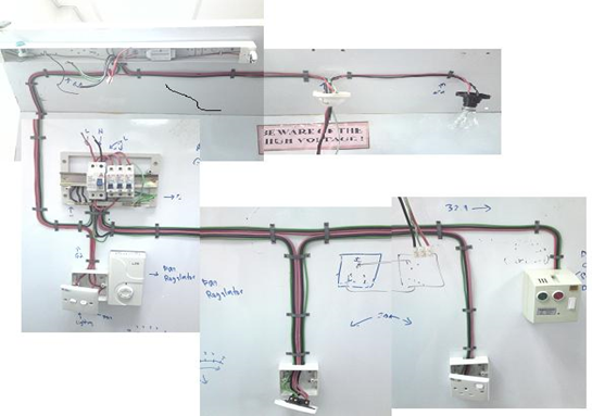 This is the example of the wiring installation