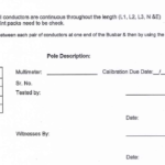 continuity testing sheet