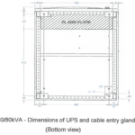 ups cable entry gland plate dimension