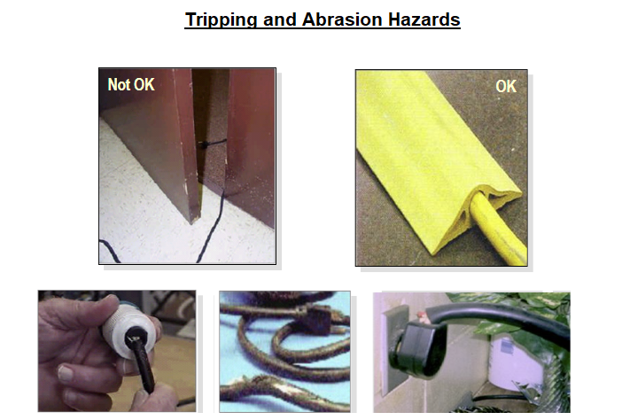 Tripping and Abrasion Hazards Related to Cables & Wires